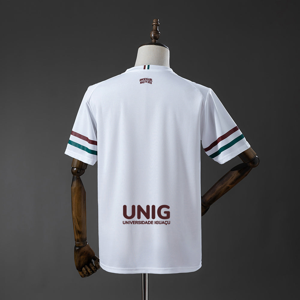 Camisola Fluminense FC 2026-27 Alternativa Branca Versão Adepto Todos Patrocinadores