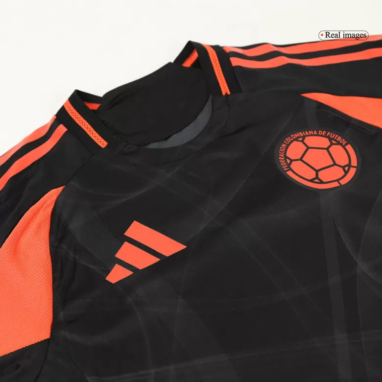 Camisola Colombia 2024 Alternativa Preta Versão Adepto