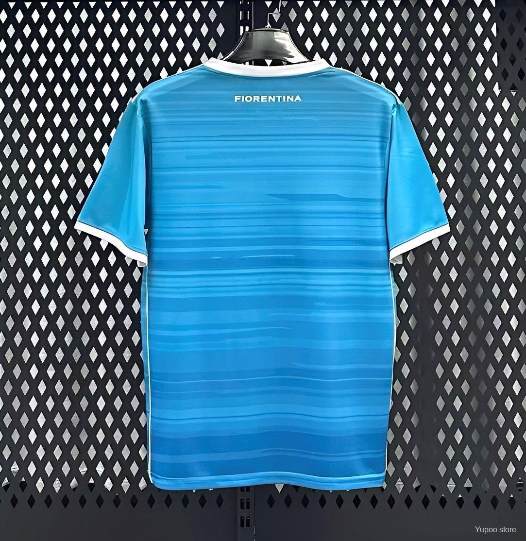 Camisola ACF Fiorentina 2025-26 Alternativa Azul Versão Adepto