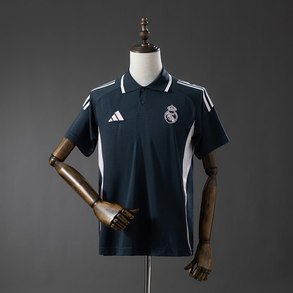 Polo Real Madrid CF 2025-26 Preto/Rosa