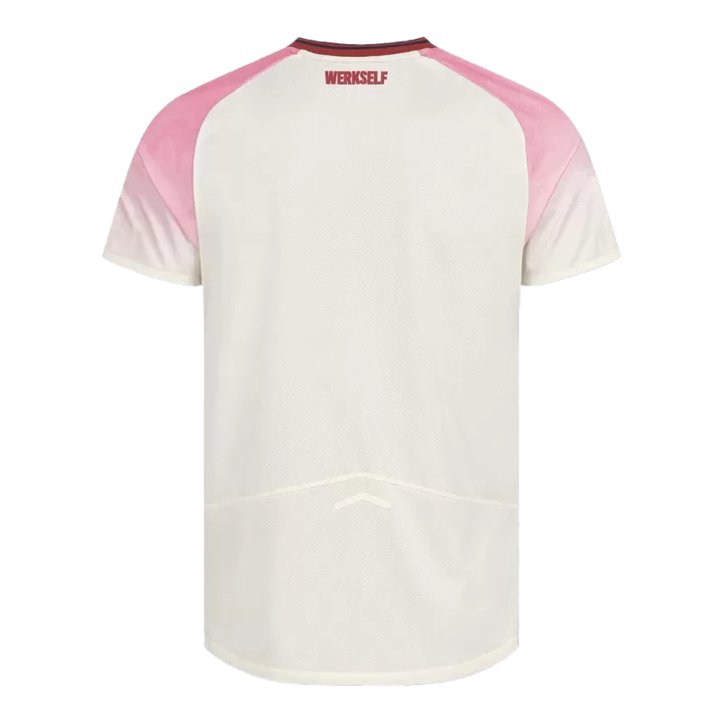 Camisola Bayer 04 Leverkusen 2025-26 Alternativa Rosa Versão Adepto