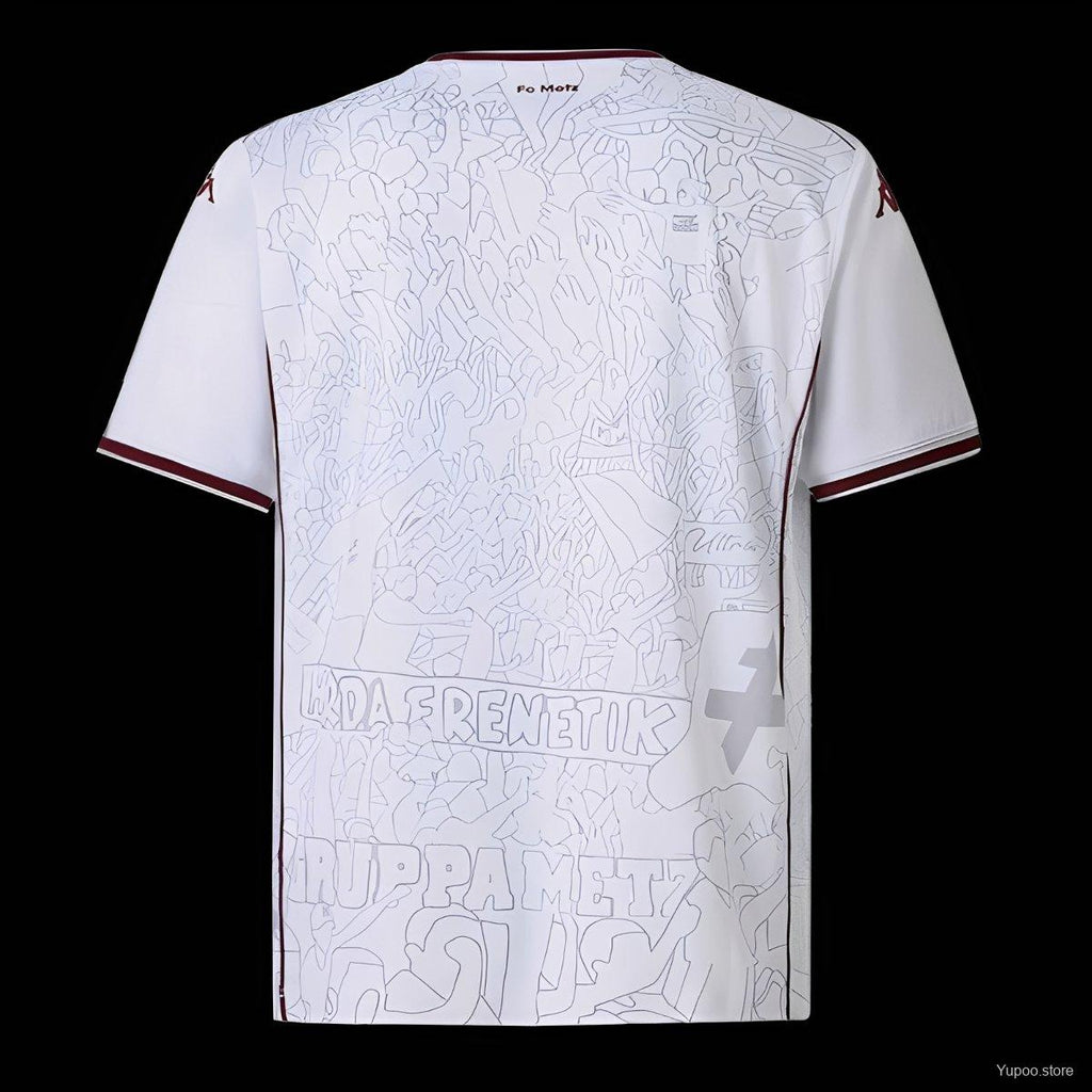 Camisola FC Metz 2025-26 Alternativa Branca Versão Adepto