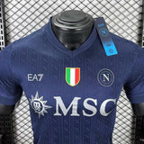 Camisola Napoles 2025-26 Alternativa Azul UCL Versão Jogador