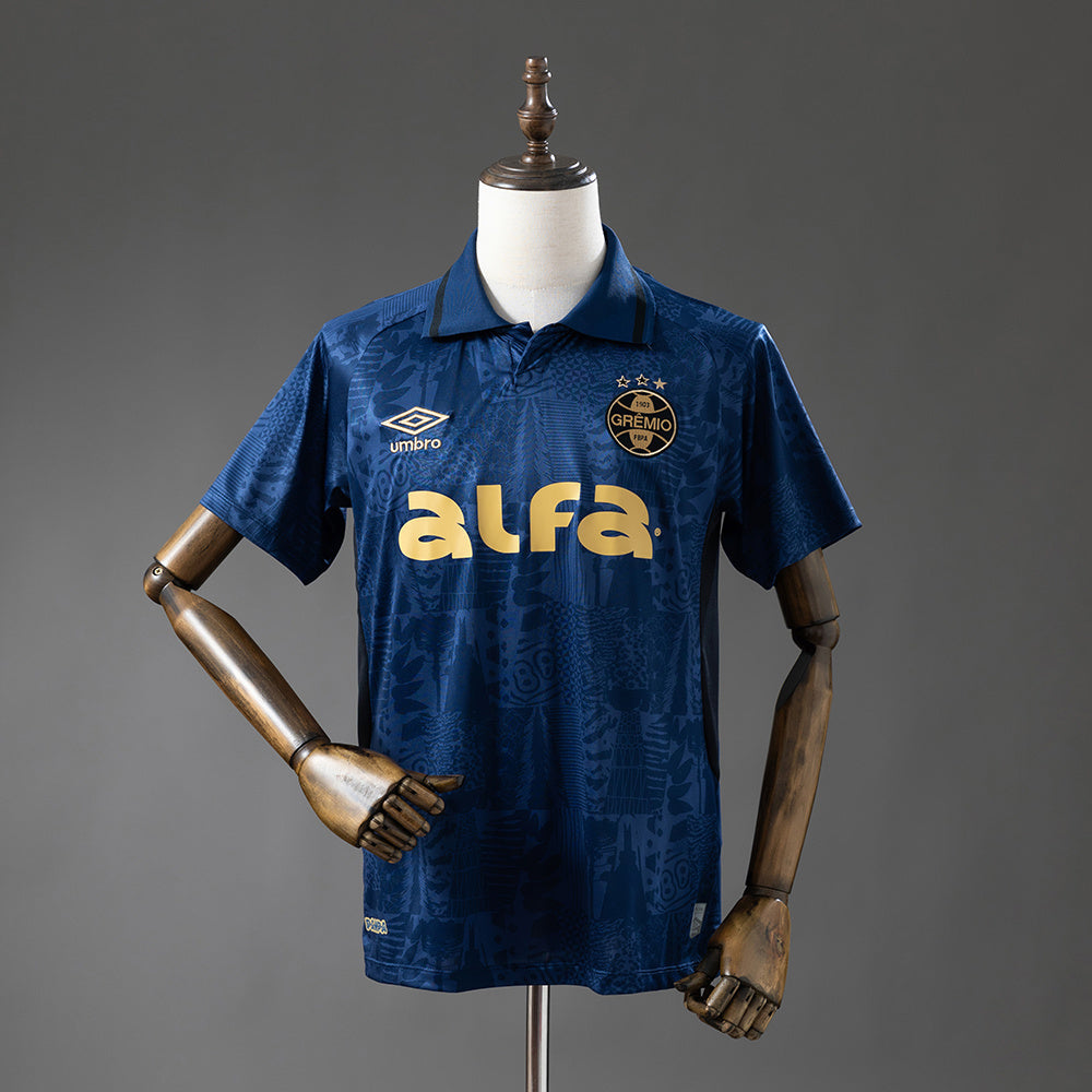 Camisola Gremio 2025-26 Alternativa Azul Escura Versão Adepto
