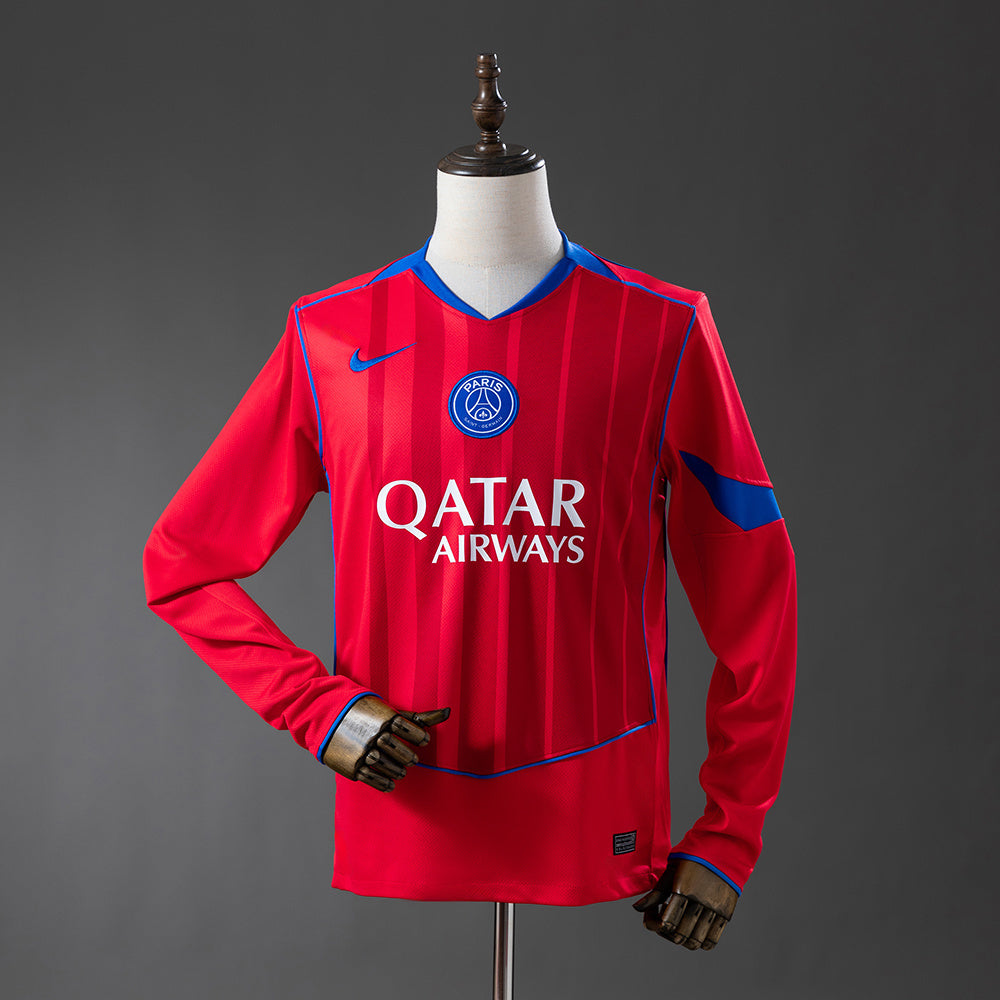Camisola Manga Comprida FC Paris Saint-Germain 2025-26 Alternativa Vermelha Versão Adepto
