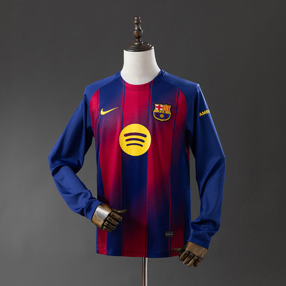 Camisola Manga Comprida FC Barcelona 2025-26 Principal Versão Adepto