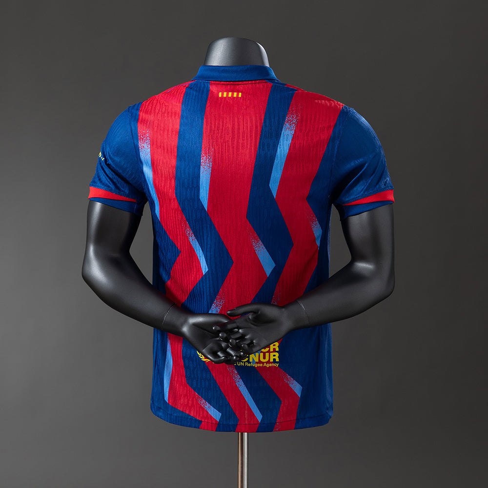 Camisola FC Barcelona 2025-26 Alternativa Azul Versão Jogador
