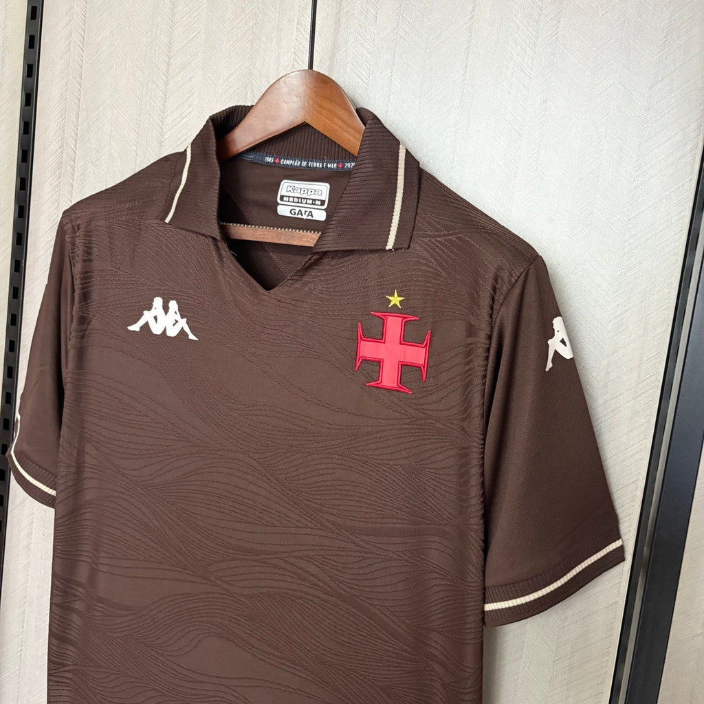 Camisola Vasco da Gama 2025-26 Alternativa Vermelha Lisa Versão Adepto