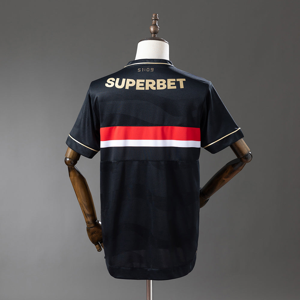 Camisola São Paulo FC 2025-26 Alternativa Preta Versão Adepto