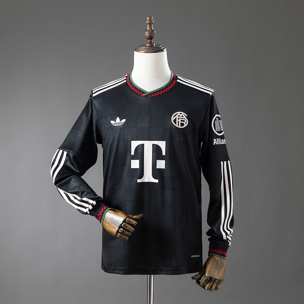 Camisola Manga Comprida FC Bayern Munique 2025-26 Alternativa Preta Versão Adepto