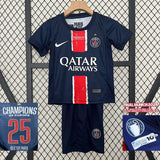 Kit Criança FC Paris Saint-Germain 2024-25 Principal Final UCL-Campeão