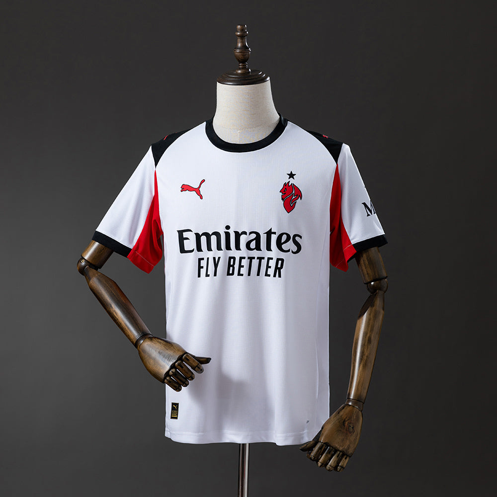 Camisola Ac Milan 2025-26 Alternativa Branca Versão Adepto