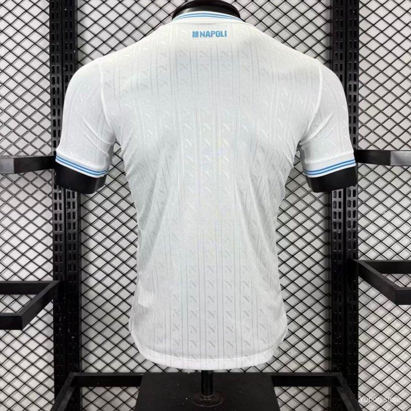 Camisola Napoles 2025-26 Alternativa Branca UCL Versão Jogador