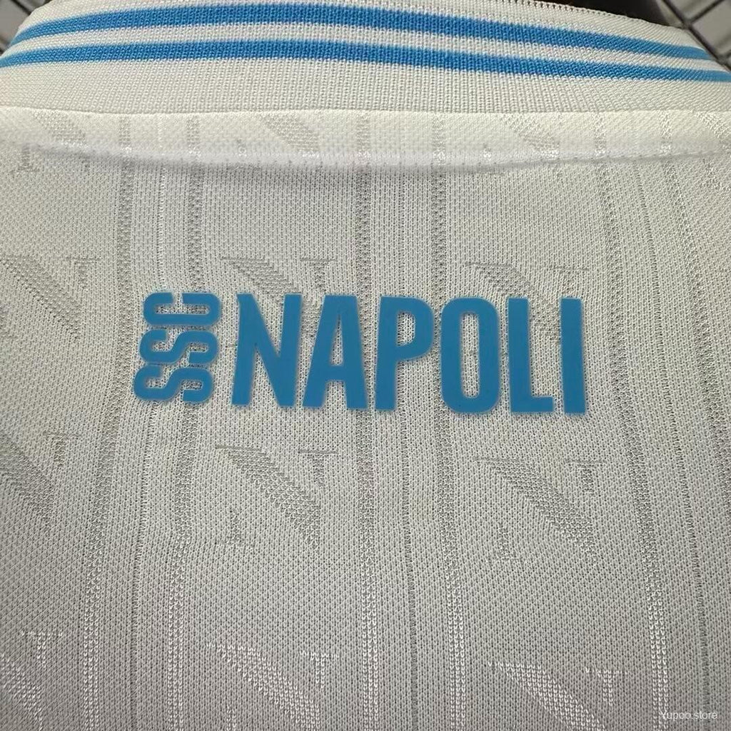 Camisola Napoles 2025-26 Alternativa Branca UCL Versão Jogador