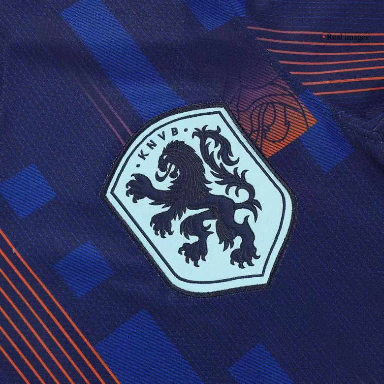 Camisola Paises Baixos 2024 Alternativa Azul Versão Adepto