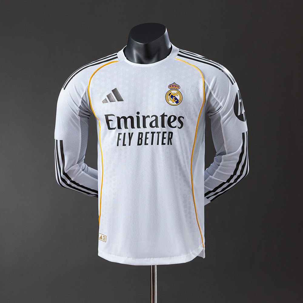 Camisola Manga Comprida Real Madrid CF 2025-26 Principal Versão Jogador