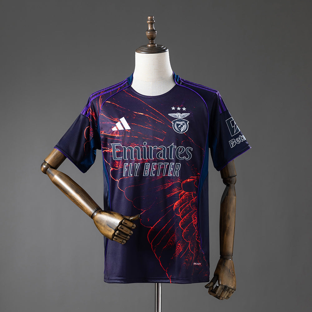 Camisola SLB 2025-26 Alternativa Azul Versão Adepto