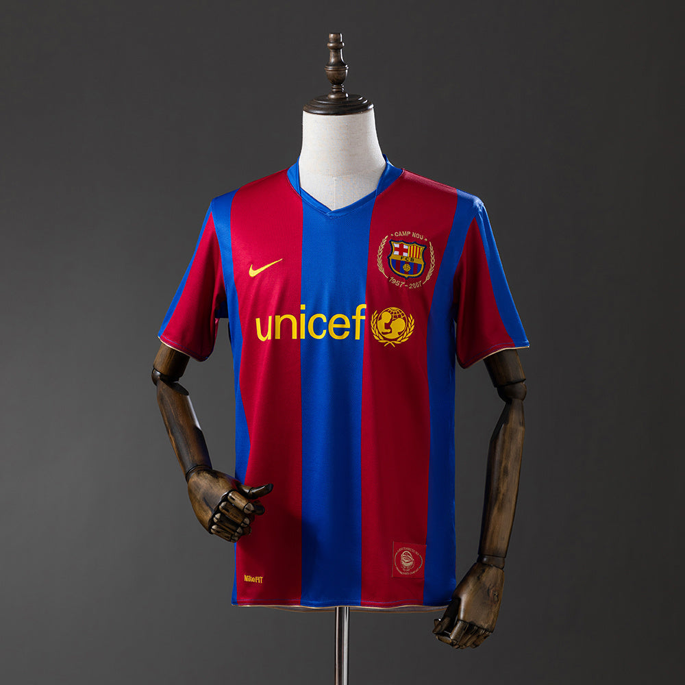 Camisola FC Barcelona 2007-08 Principal Versão Adepto