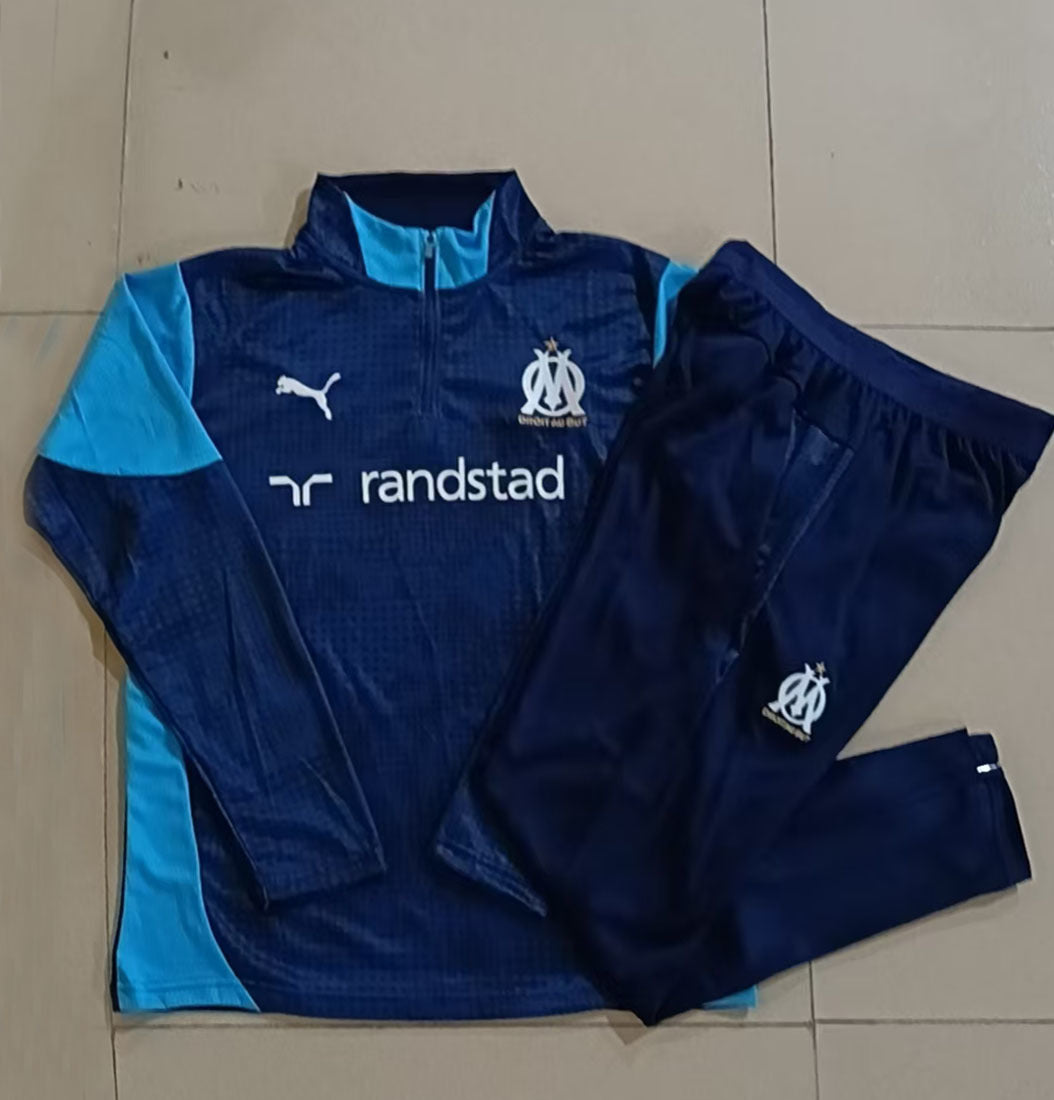 Fato Treino Olympique Marselha 2025-26 - Camisola com Fecho