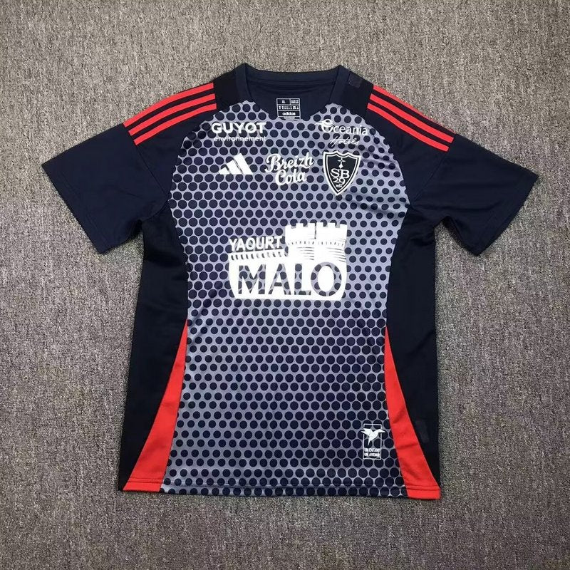Camisola Stade Brestois 2024-25 Alternativa Azul Versão Adepto
