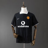Camisola M-UNITED 2003-04 Alternativa Preta Versão Adepto