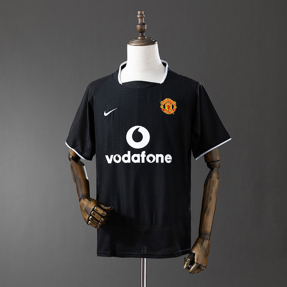Camisola M-UNITED 2003-04 Alternativa Preta Versão Adepto