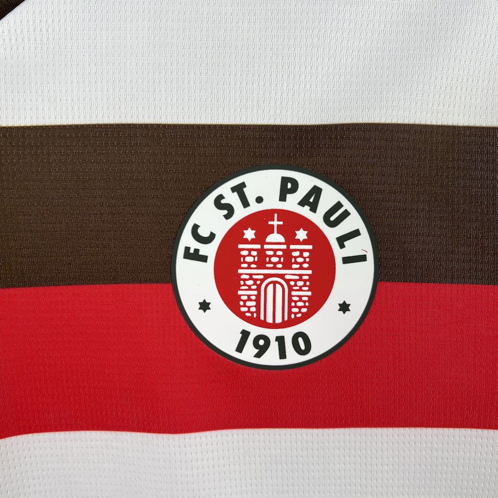 Camisola FC St. Pauli 2025-26 Alternativa Branca Versão Adepto
