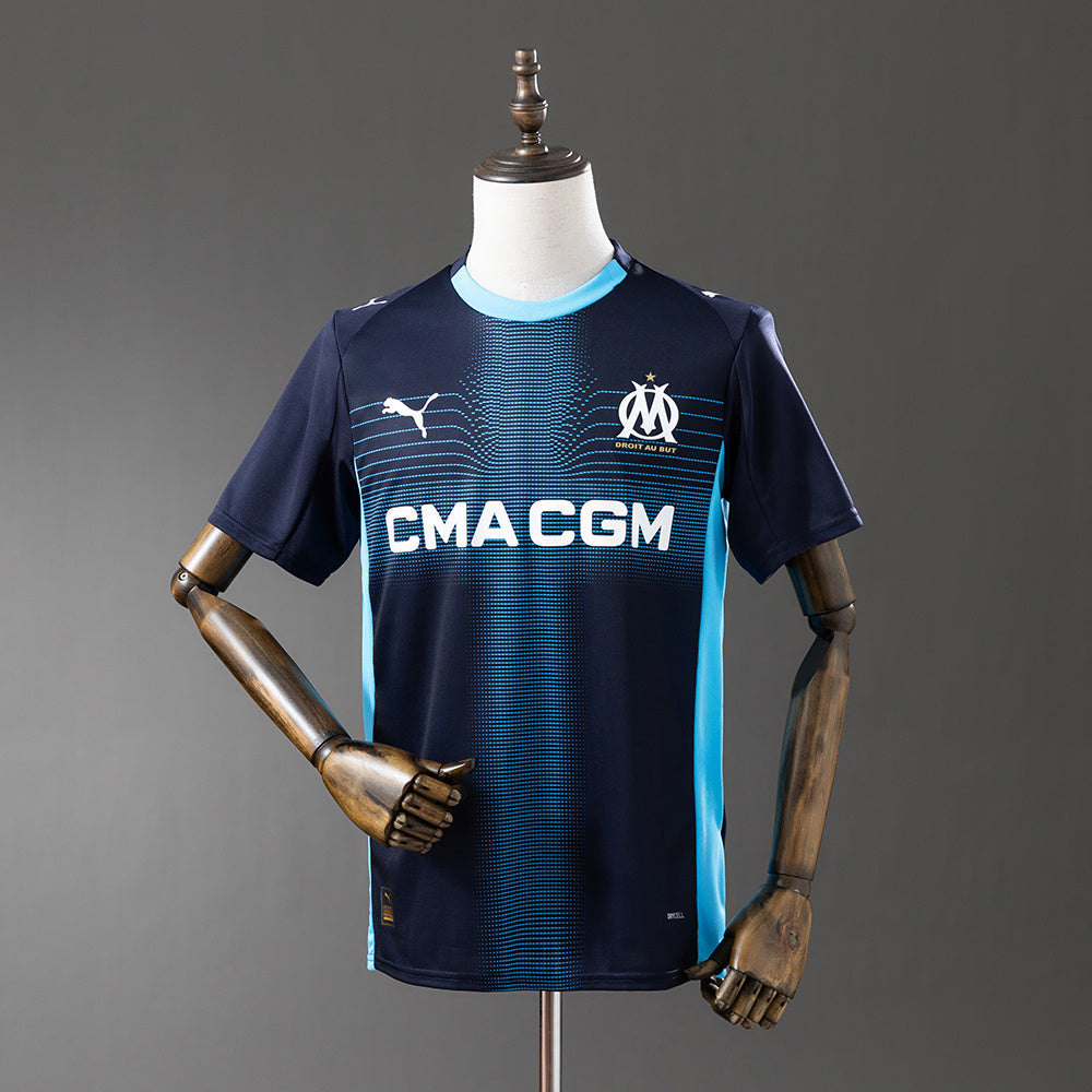 Camisola Olympique Marselha 2025-26 Alternativa Azul Versão Adepto