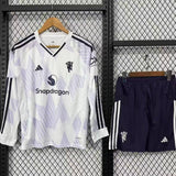 Kit Criança Manga Comprida M-United 2025-26 Alternativo