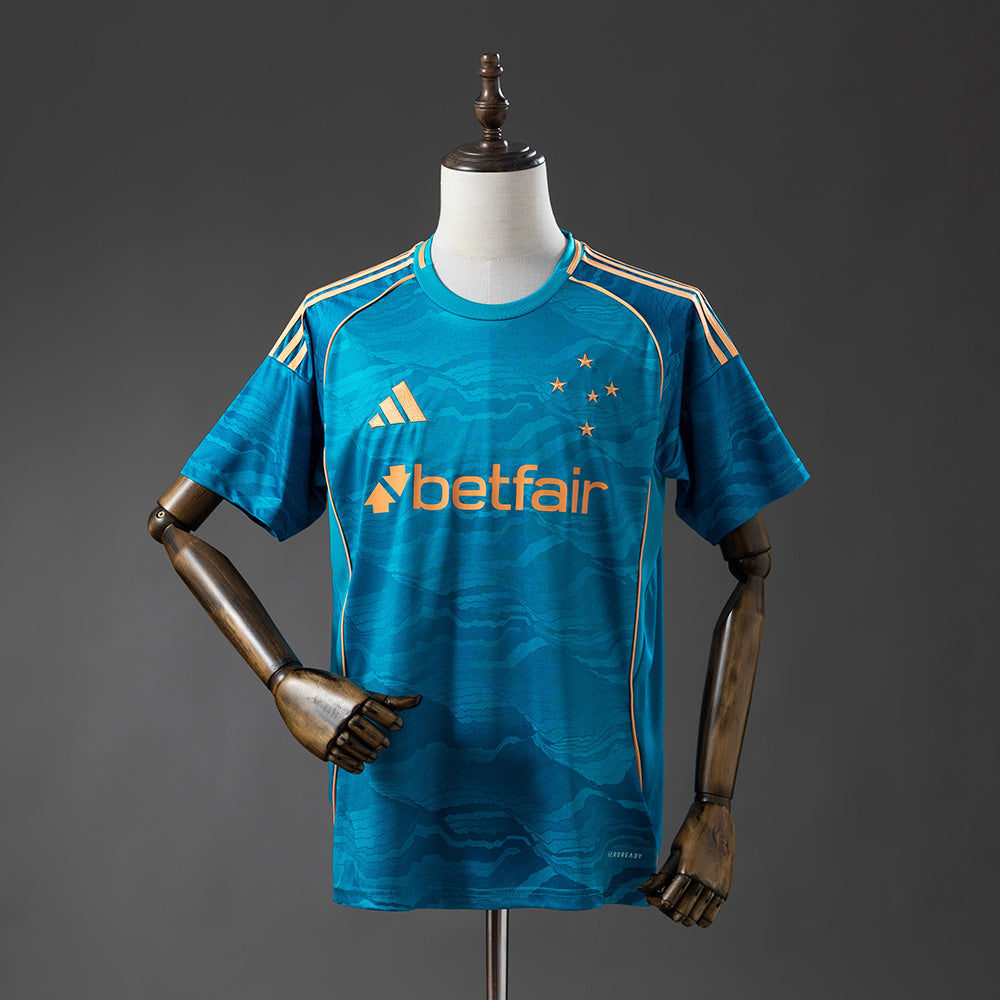 Camisola Cruzeiro EC 2025-26 Alternativa Azul Versão Adepto