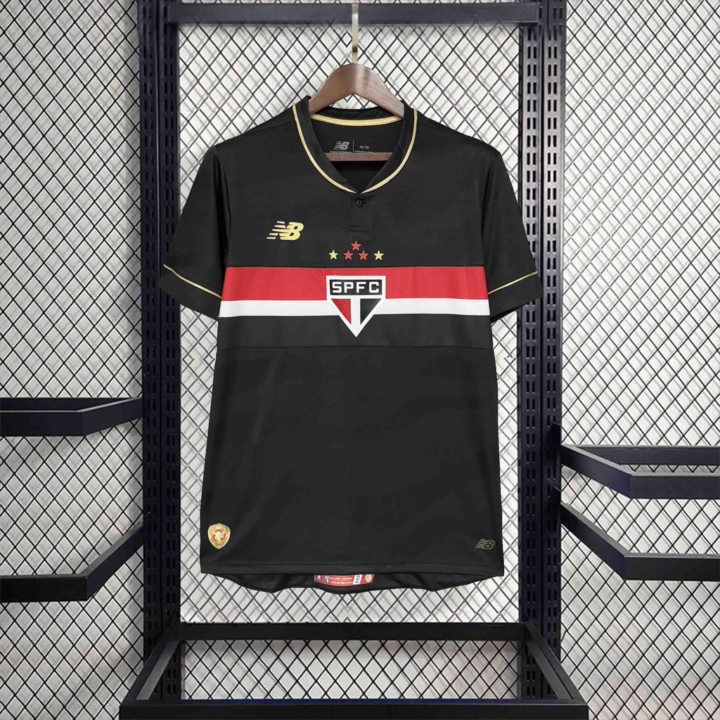 Camisola São Paulo FC 2025-26 Alternativa Preta Lisa Versão Adepto