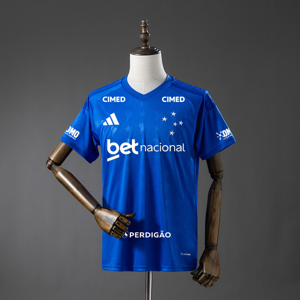 Camisola Cruzeiro EC 2026-27 Principal Versão Adepto Todos Patrocinadores