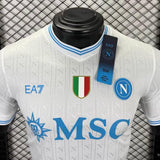 Camisola Napoles 2025-26 Alternativa Branca UCL Versão Jogador