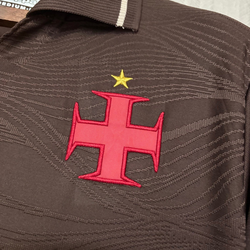 Camisola Vasco da Gama 2025-26 Alternativa Vermelha Lisa Versão Adepto