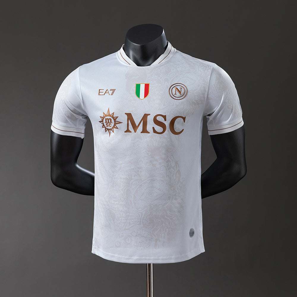 Camisola Napoles 2025-26 Alternativa Branca Versão Jogador