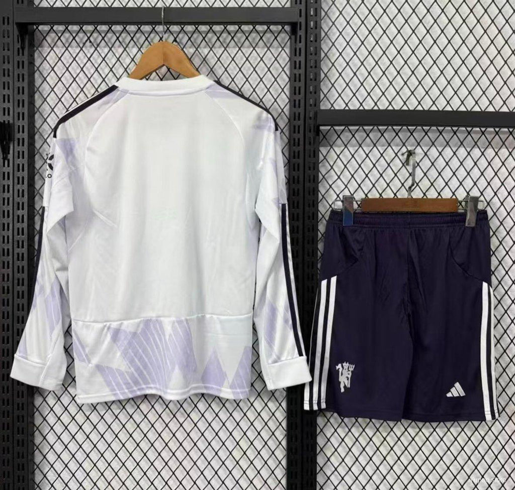 Kit Criança Manga Comprida M-United 2025-26 Alternativo