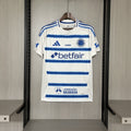 Camisola Cruzeiro EC 2025-26 Alternativa Branca Versão Adepto Todos Patrocinadores