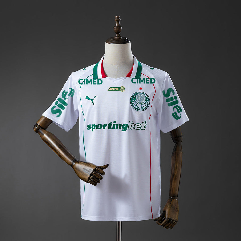Camisola SE Palmeiras 2026-27 Alternativa Branca Versão Adepto Todos Patrocinadores