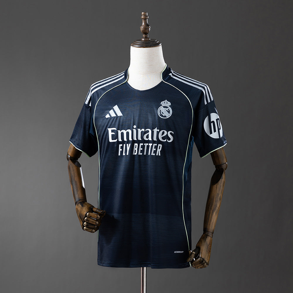 Camisola Real Madrid CF 2025-26 Alternativa Azul Escura Versão Adepto