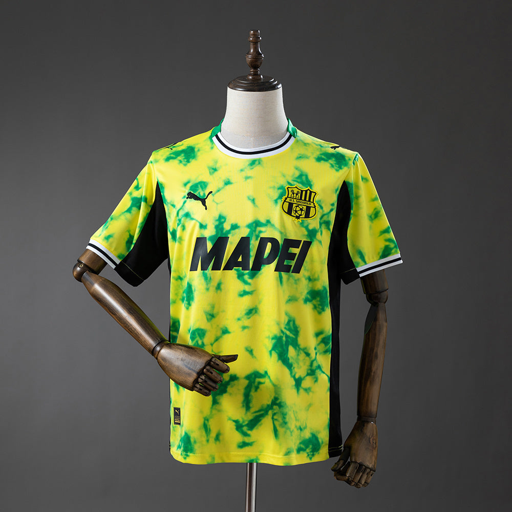 Camisola US Sassuolo 2025-26 Alternativa Amarela Versão Adepto
