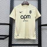 Camisola AS Monaco 2025-26 Alternativa Amarela Versão Adepto