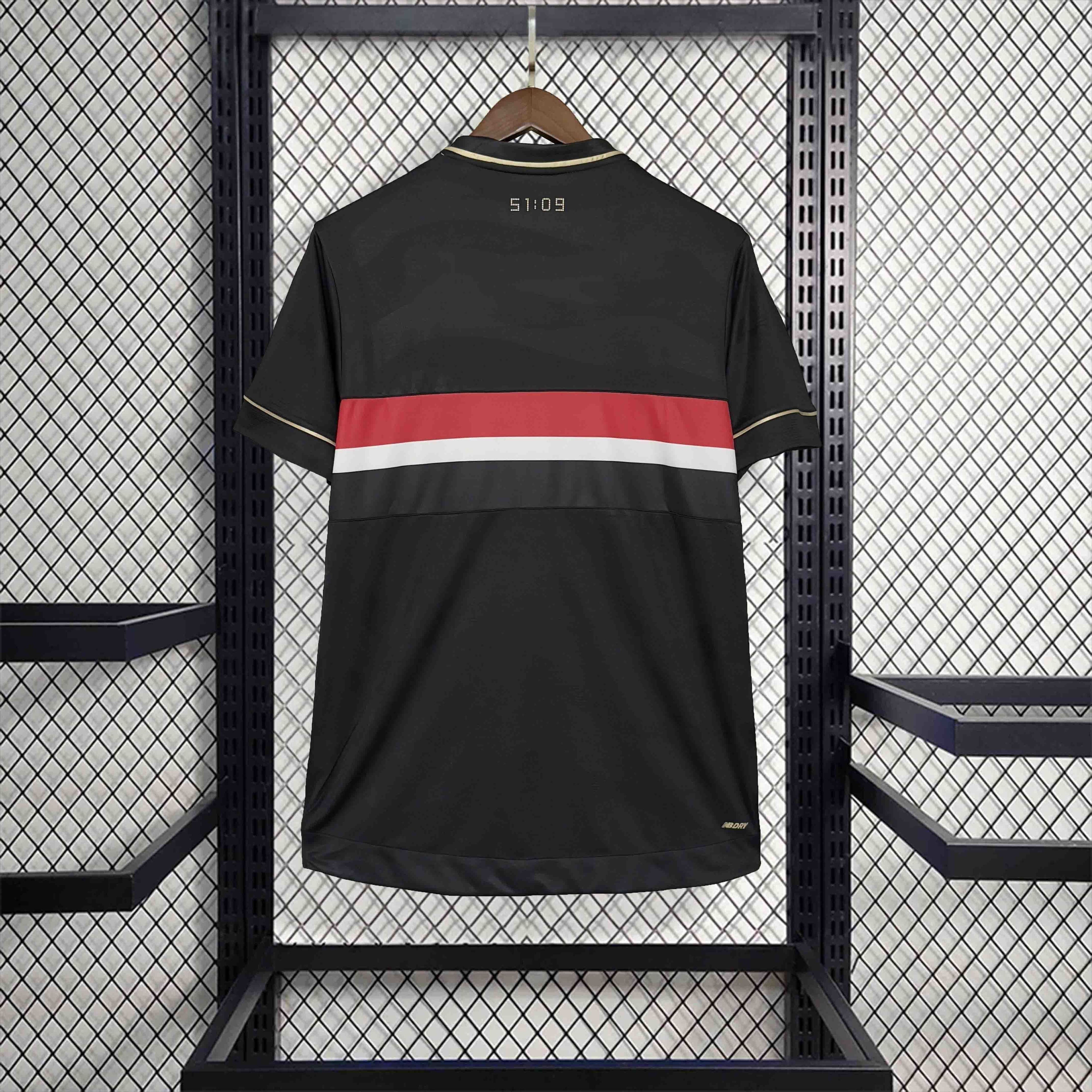 Camisola São Paulo FC 2025-26 Alternativa Preta Lisa Versão Adepto