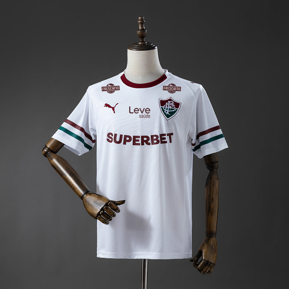 Camisola Fluminense FC 2026-27 Alternativa Branca Versão Adepto Todos Patrocinadores