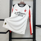 Camisola Manga Comprida Ac Milan 2025-26 Alternativa Branca Versão Adepto