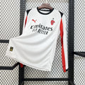 Camisola Manga Comprida Ac Milan 2025-26 Alternativa Branca Versão Adepto