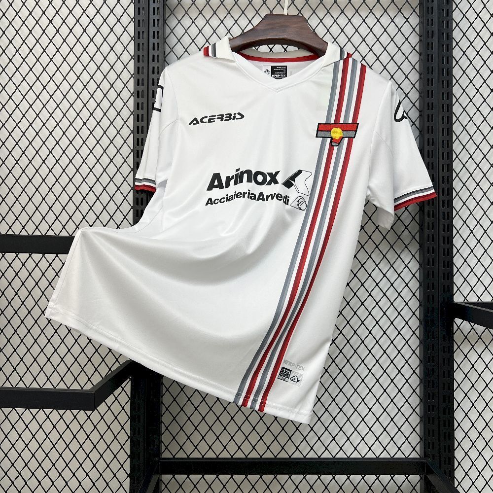 Camisola US Cremonese 2025-26 Alternativa Branca Versão Adepto