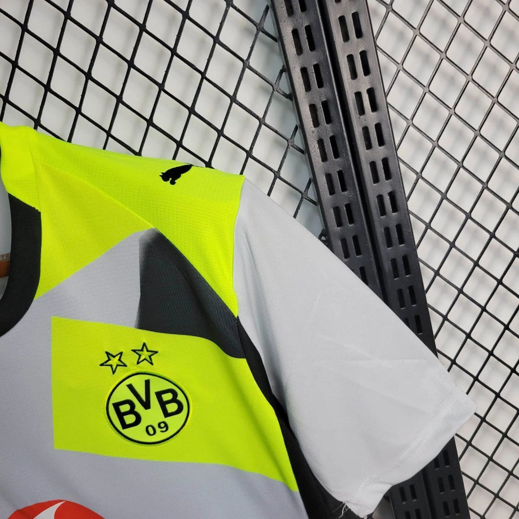 Camisola Borussia Dortmund 2025-26 Alternativa Cinzenta Versão Adepto