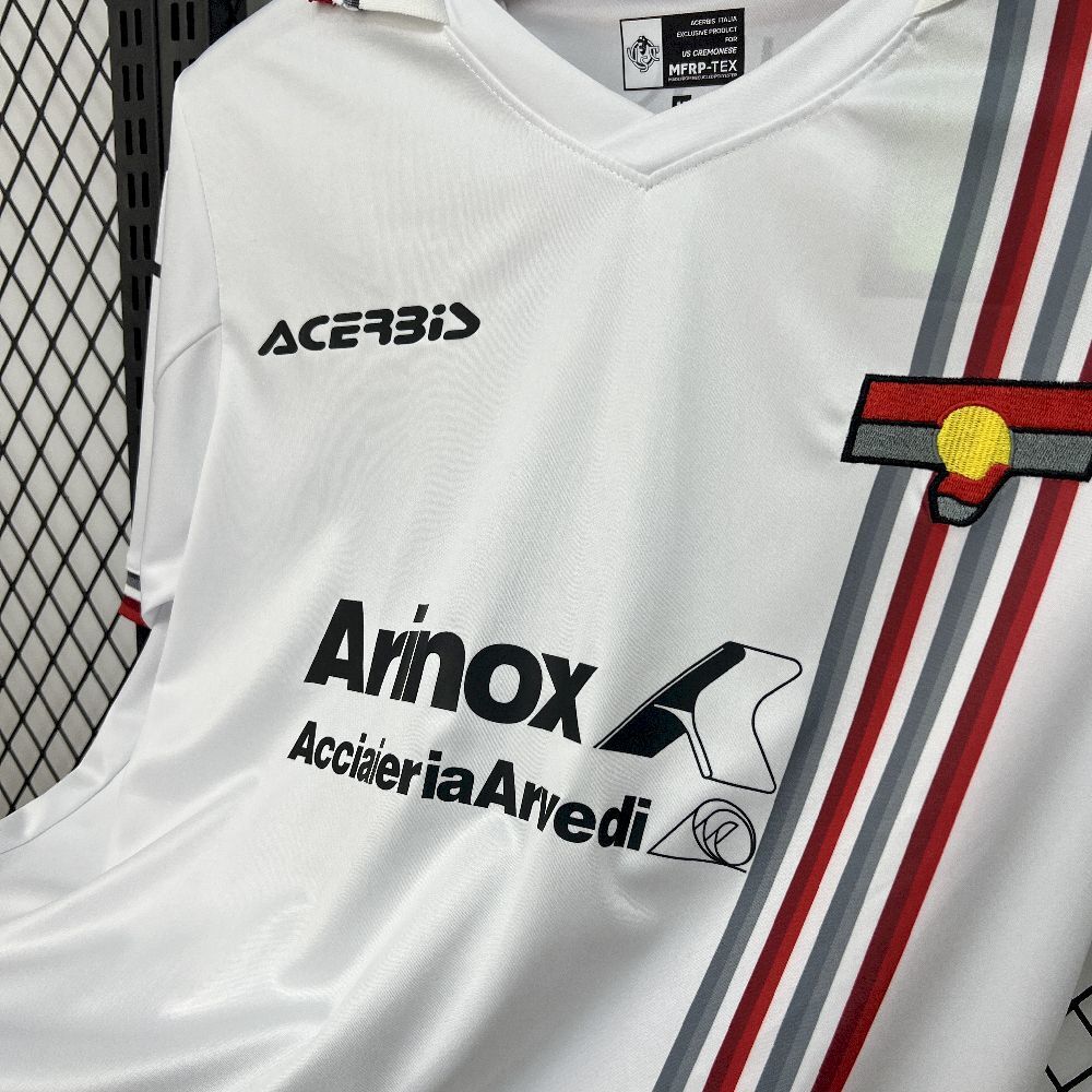 Camisola US Cremonese 2025-26 Alternativa Branca Versão Adepto