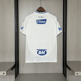 Camisola Cruzeiro EC 2025-26 Alternativa Branca Versão Adepto Todos Patrocinadores