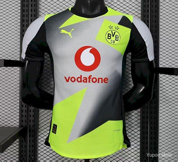 Camisola Borussia Dortmund 2025-26 Alternativa Cinzenta Versão Jogador